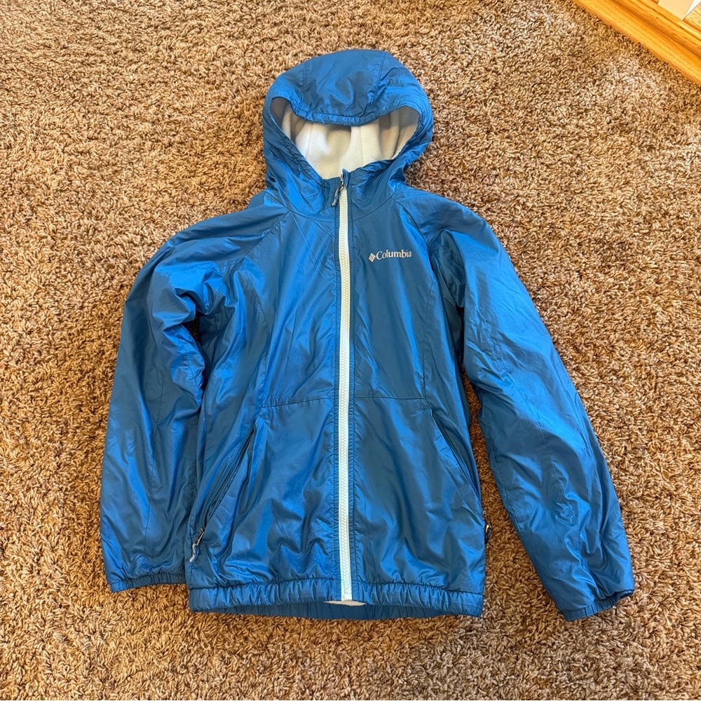 Columbia Light Blue Fleece-Lined Jacket